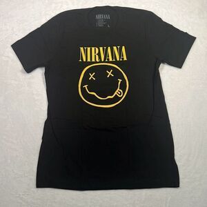 Nirvana Smiley face corporate rock concert release‎ double sided T-shirt Men L